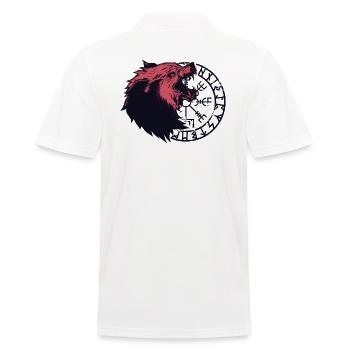 Fenrir Vegvisir - Men's Polo Shirt - white - Back - Kai (181cm)