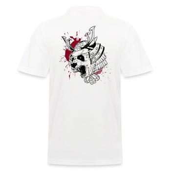 Panda Samurai Trash Stil - Männer Poloshirt - Weiß - Hinten - Kai (181cm)