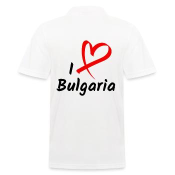 J’aime la Bulgarie Cadeau de cœur - Polo Homme - blanc - Dos - Kai (181cm)