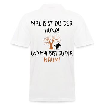 Mal Hund mal Baum - Männer Poloshirt - Weiß - Hinten - Kai (181cm)