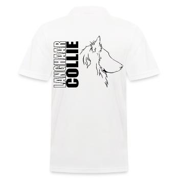 Langhaar Collie Profil Hunde Hund Wilsigns - Männer Poloshirt - Weiß - Hinten - Kai (181cm)