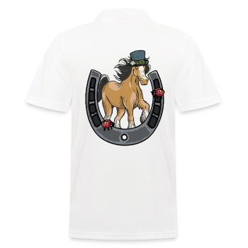 Cheval tyrolien Coccinelle Cheval fer à cheval Tyrol - Polo Homme - blanc - Dos - Kai (181cm)