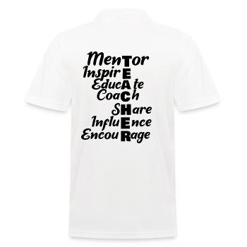 Teacher mentor - Men's Polo Shirt - white - Back - Kai (181cm)