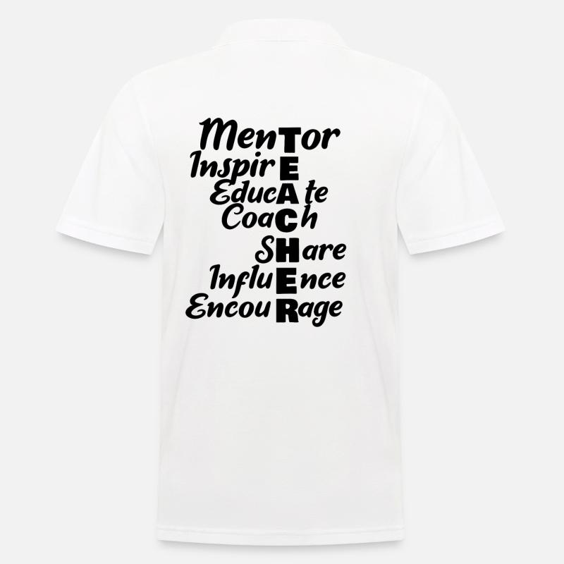 Teacher Mentor - Männer Poloshirt - Weiß