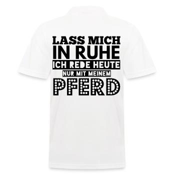 PFERDE SPRÜCHE PFERDE SPRUCH - Männer Poloshirt - Weiß - Hinten - Kai (181cm)