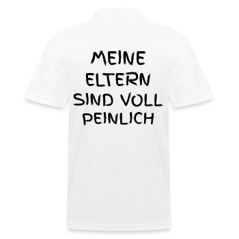 Meine Eltern sind voll peinlich - Männer Poloshirt - Weiß - Hinten - Kai (181cm)