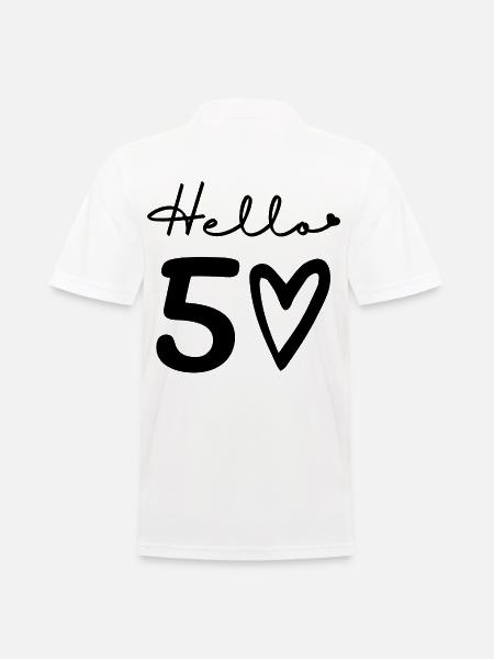 Hallo 50. 50. Geburtstag - Männer Poloshirt - Weiß