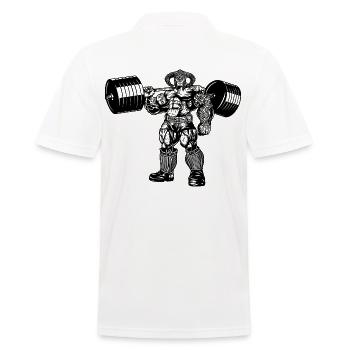 Deadlift Viking Bodybuilder Warrior Workout - Polo Homme - blanc - Dos - Kai (181cm)