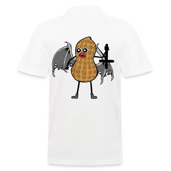 Halloween Peanut Antichrist Cross Vampire Nut - Men's Polo Shirt - white - Back - Kai (181cm)