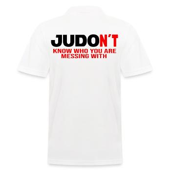Judo Martial Arts-JUDO Judoka Judo Champion - Men's Polo Shirt - white - Back - Kai (181cm)