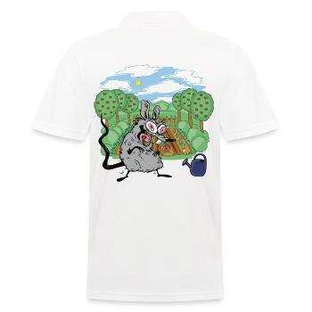 Garten Ratte Gärtner Hobbygärtner Nager - Männer Poloshirt - Weiß - Hinten - Kai (181cm)