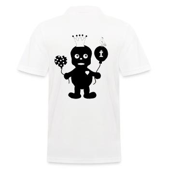Kleiner Geist Grufti Gothic Horror Halloween Dark - Männer Poloshirt - Weiß - Hinten - Kai (181cm)