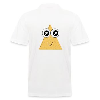 Taco Nacho Comicstyle Glubschaugen - Männer Poloshirt - Weiß - Hinten - Kai (181cm)