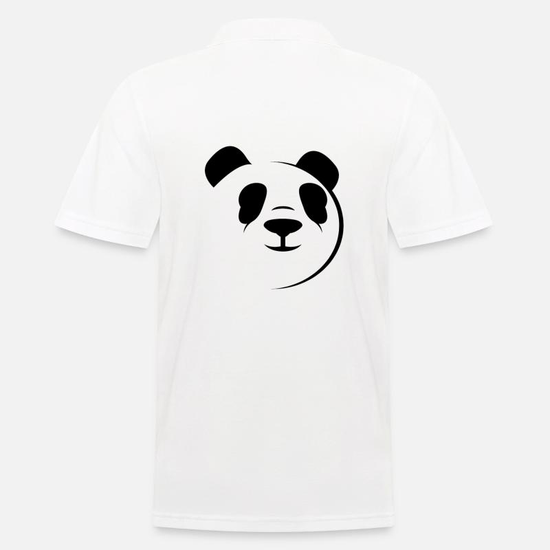 Panda - Männer Poloshirt - Weiß