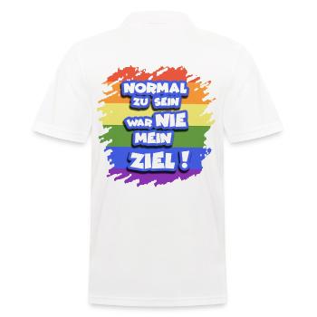 drapeau gay arc-en-ciel gay fierté - Polo Homme - blanc - Dos - Kai (181cm)