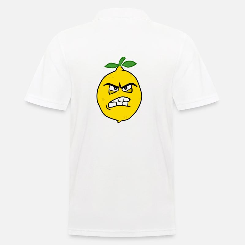 Ich bin sauer Zitrone - Männer Poloshirt - Weiß