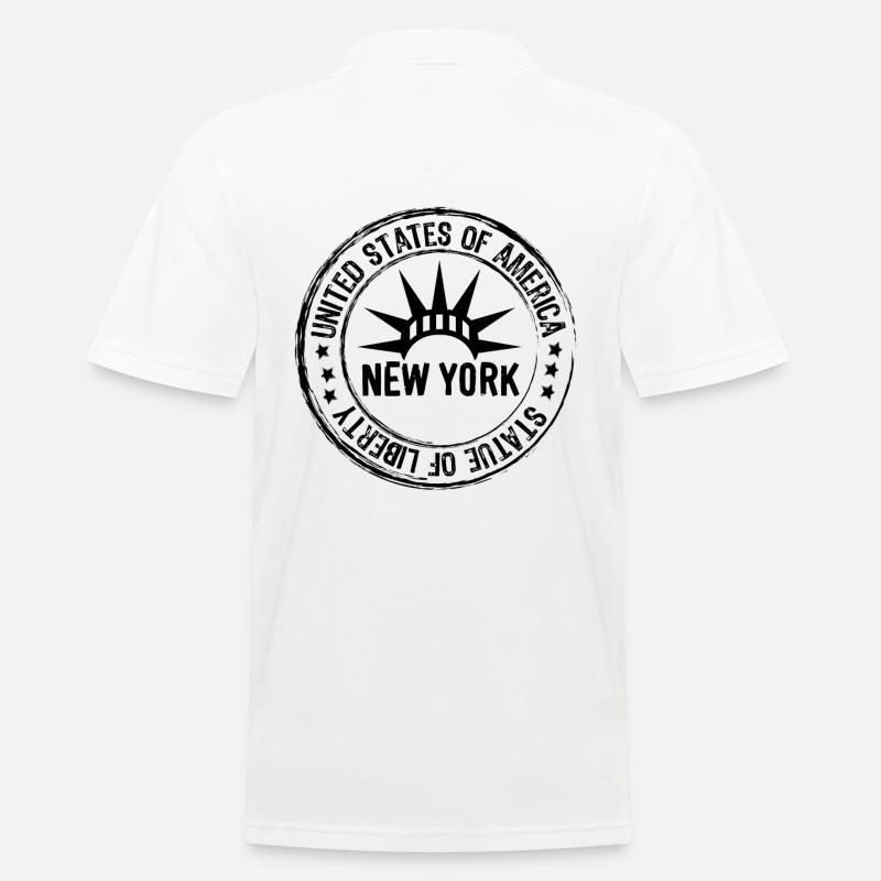 New York - Männer Poloshirt - Weiß
