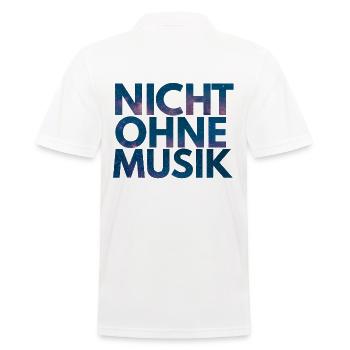 NOT WITH MUSIC - Men's Polo Shirt - white - Back - Kai (181cm)