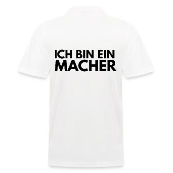 ich bin ein Macher - Männer Poloshirt - Weiß - Hinten - Kai (181cm)
