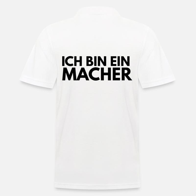 ich bin ein Macher - Männer Poloshirt - Weiß