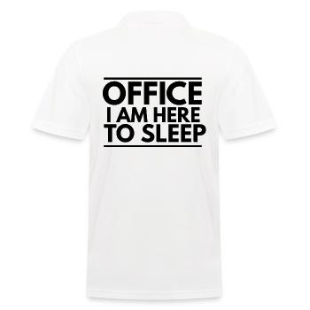 Bureau je suis ici pour dormir - Polo Homme - blanc - Dos - Kai (181cm)