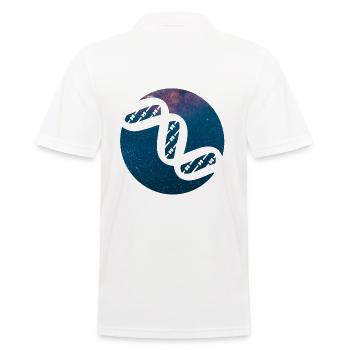 Weltall DNA - Männer Poloshirt - Weiß - Hinten - Kai (181cm)