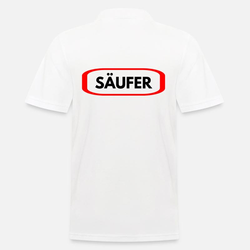 Säufer - Männer Poloshirt - Weiß