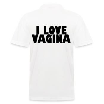i love vagina - Polo Homme - blanc - Dos - Kai (181cm)