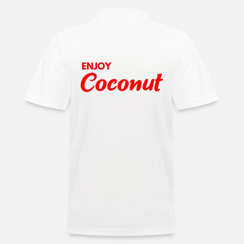 Enjoy Coconut - Männer Poloshirt - Weiß