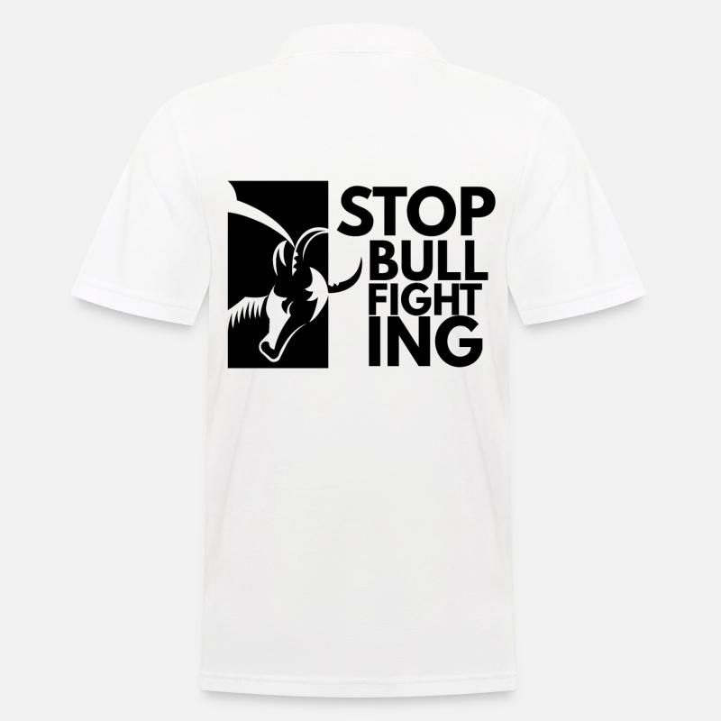 Stopt die Stierkämpfe - Männer Poloshirt - Weiß
