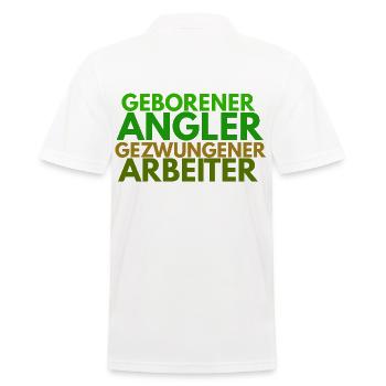 Geborener Angler - Männer Poloshirt - Weiß - Hinten - Kai (181cm)