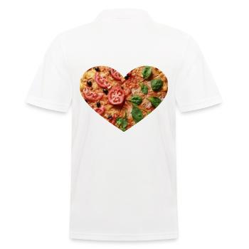 Pizza Herz - Polo Homme - blanc - Dos - Kai (181cm)