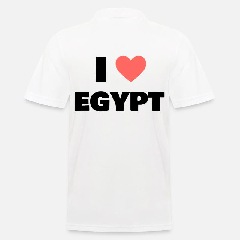 i love egypt - Männer Poloshirt - Weiß
