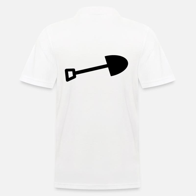 Schaufel - Männer Poloshirt - Weiß