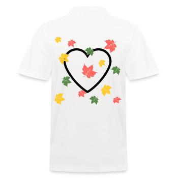 Autumn Love - Men's Polo Shirt - white - Back - Kai (181cm)