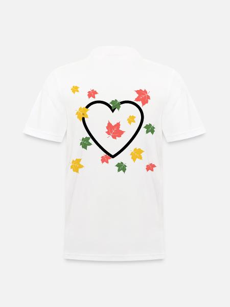 Herbst Liebe - Männer Poloshirt - Weiß