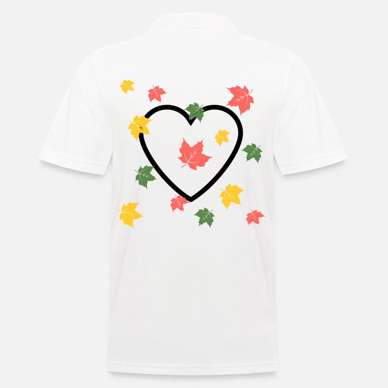 Herbst Liebe - Männer Poloshirt - Weiß