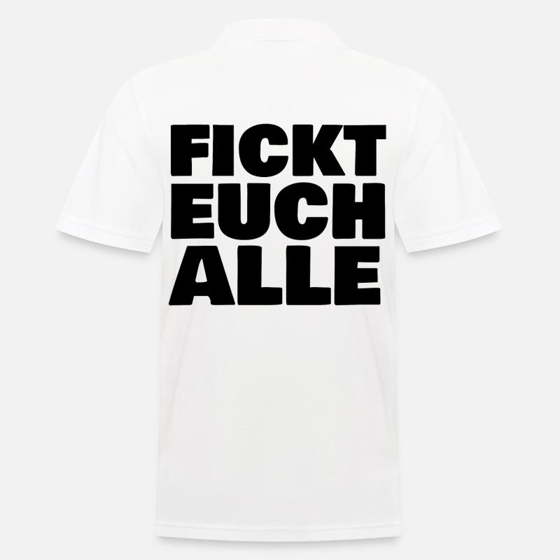 fickt euch alle - Männer Poloshirt - Weiß