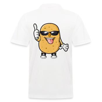 Pommes de terre - Polo Homme - blanc - Dos - Kai (181cm)