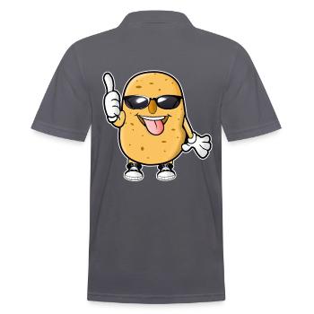 Pommes de terre - Polo Homme - charbon - Dos - Nico (186cm)