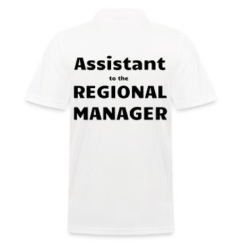 Assistant Regional Manager - Männer Poloshirt - Weiß - Hinten - Kai (181cm)
