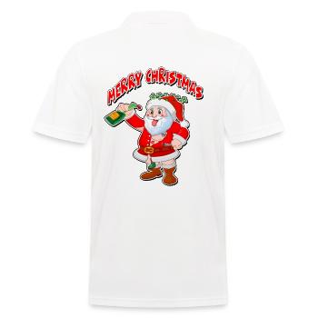 Frohe Weihnachten ugly Christmas merry xmas lustig - Männer Poloshirt - Weiß - Hinten - Kai (181cm)