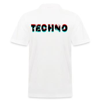 techno music design - Männer Poloshirt - Weiß - Hinten - Kai (181cm)