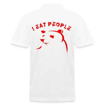 ours drôle je mange des gens - Polo Homme - blanc - Dos - Kai (181cm)