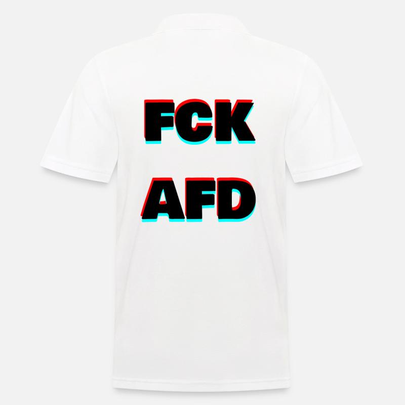 FCK AFD - Männer Poloshirt - Weiß
