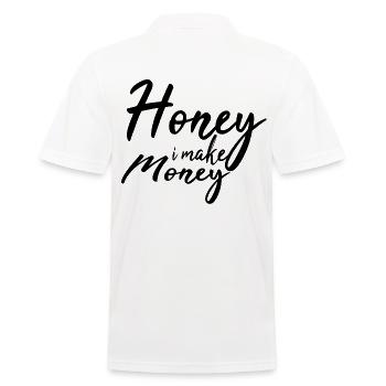 Honey i make money - Men's Polo Shirt - white - Back - Kai (181cm)