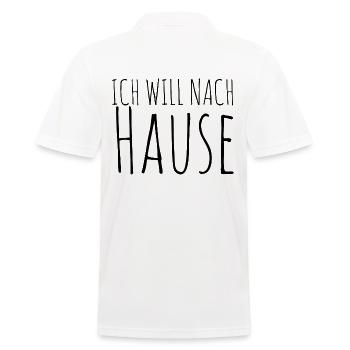 Ich will nach Hause - Männer Poloshirt - Weiß - Hinten - Kai (181cm)