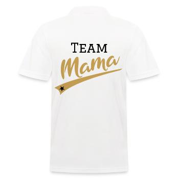 Maman d'équipe dans l'édition Gold pour la fête des mères | meilleur - Polo Homme - blanc - Dos - Kai (181cm)