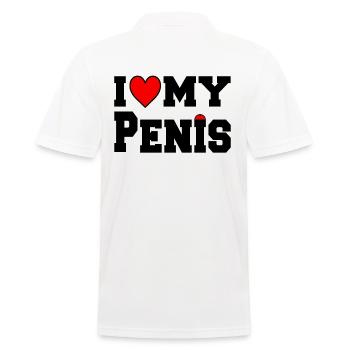 i love my penis - Men's Polo Shirt - white - Back - Kai (181cm)