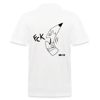 Crayon Pencil FCK ! Gaming Sketchbook Instagram - Polo Homme - blanc - Dos - Kai (181cm)